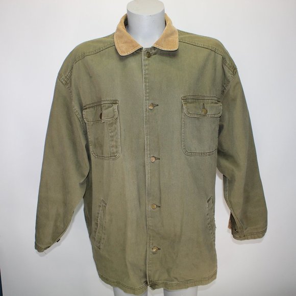 Woolrich Other - Woolrich Jacket Men's XL Green Breen Hunting Field Aztec Lining Vintage Coat